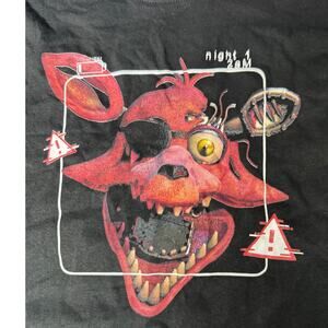 FIVE NIGHTS AT FREDDY'S Graphic Tee NEW Graphic Imperfect Black SS Cotton Kids L